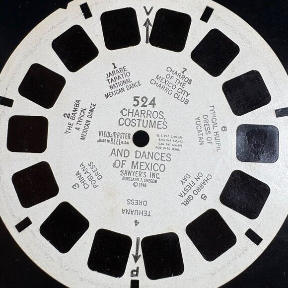 Vintage View-Master Reel 524 Charros Costumes & Dances Of Mexico Kodachrome 3D P - Picture 2 of 3